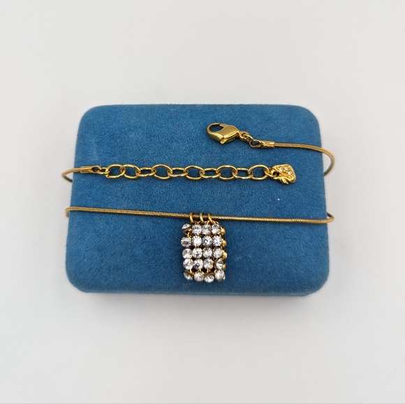 Vintage Swarovski crystals pendants signed on a gold tone Authentic - Picture 7 of 9